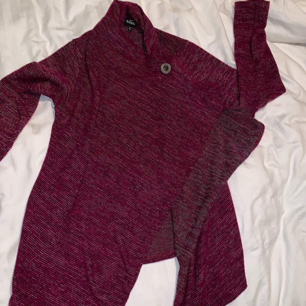 Bobeau Open Front Sweater